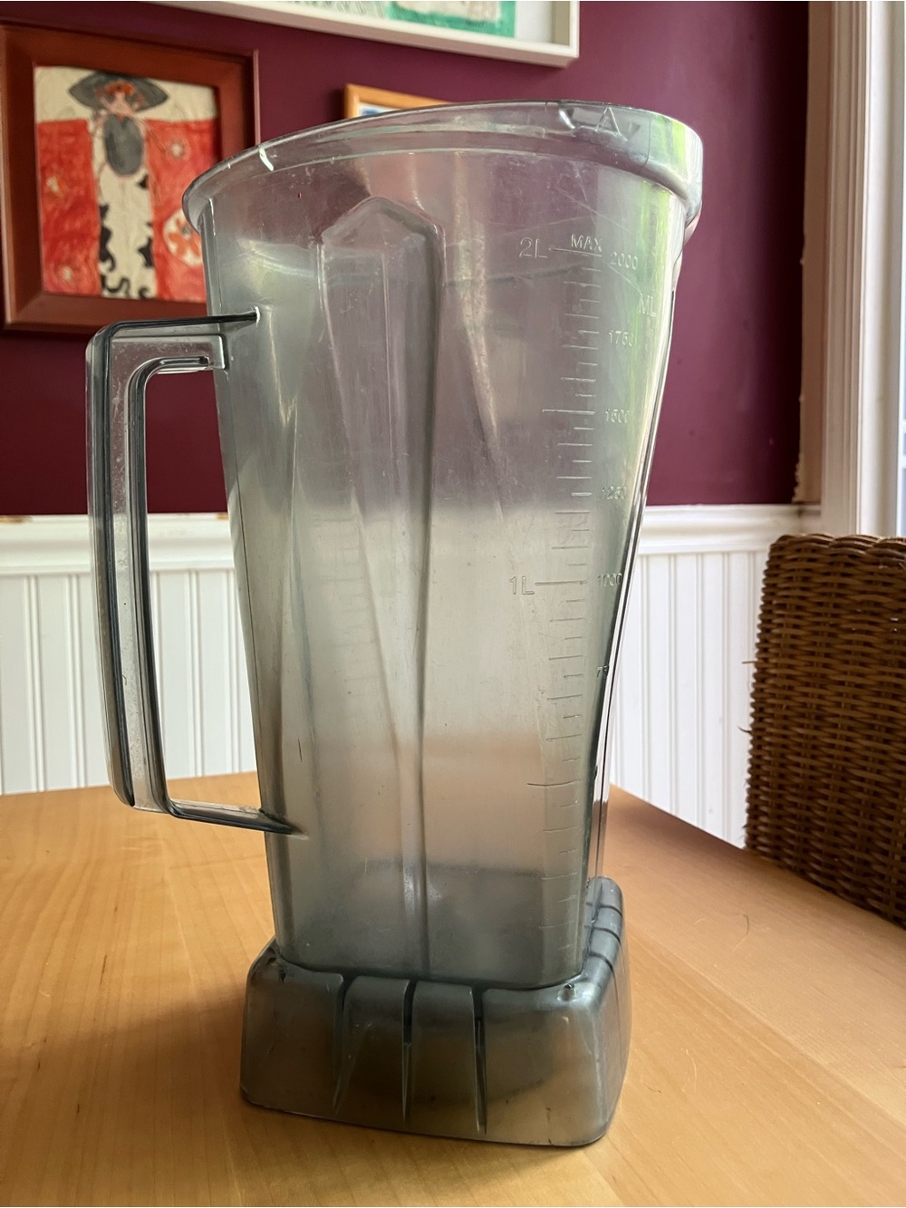 Clear Plastic Vitamix Blender Pitcher with Handle